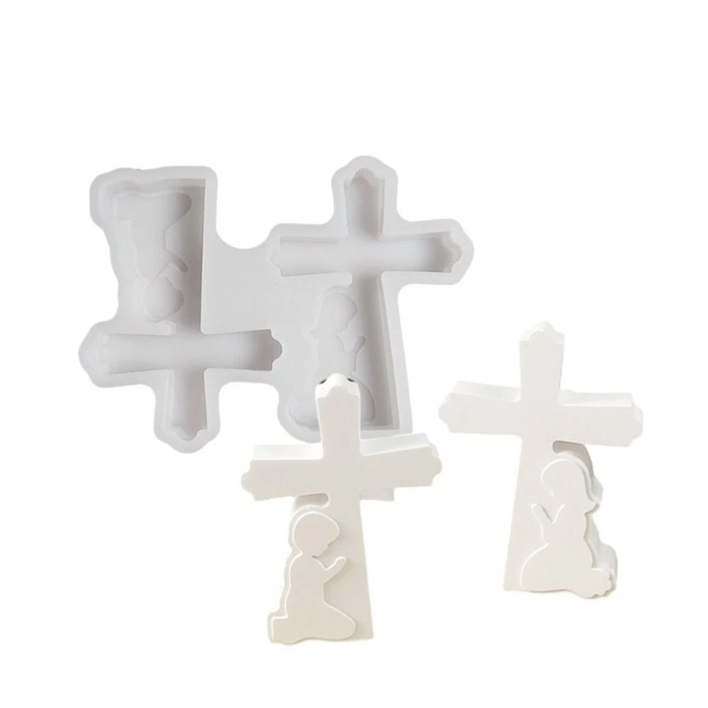 3D Cross Silicone Mold Cartoon Drop Glue Plaster Mold Creative Cement Concrete Molds Party Favors