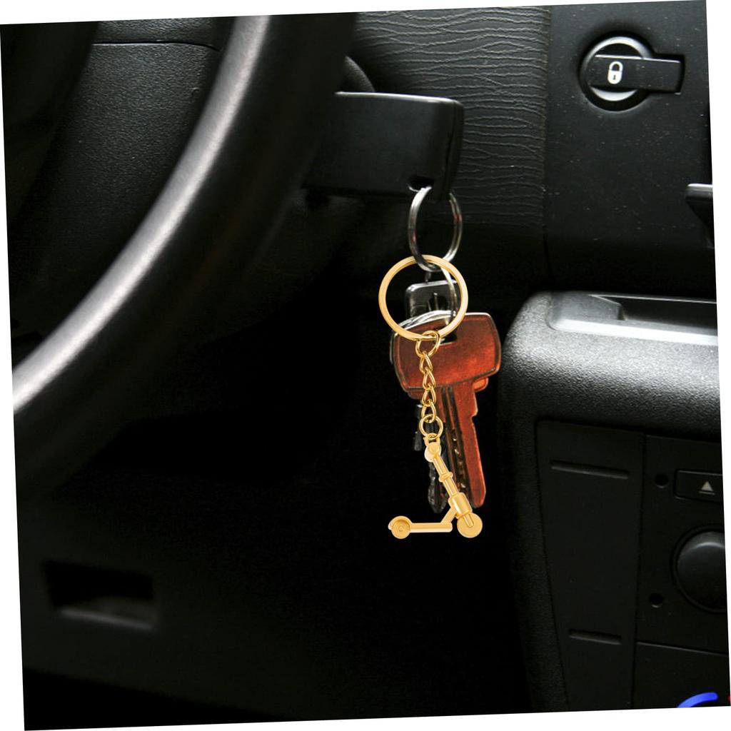 [Baluue] 1 Set Scooter Keychain Motorcycle Keychain Kick Scooter Key Ring Hanging Keychain Car