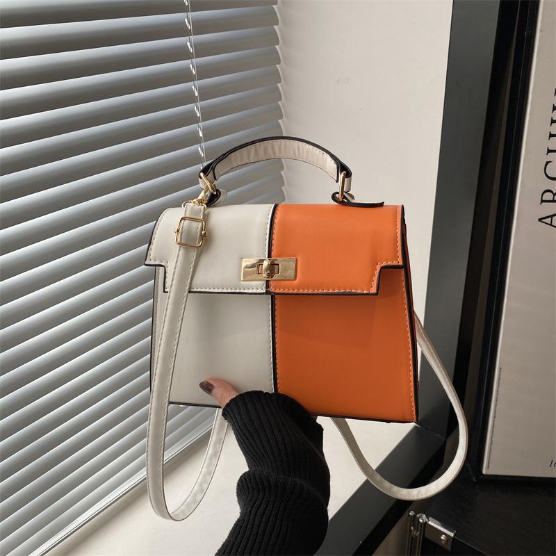 Simple Portable Contrasting Color Niche Design Spring New Trend Fashion Shoulder Bag Personalized Messenger Bag