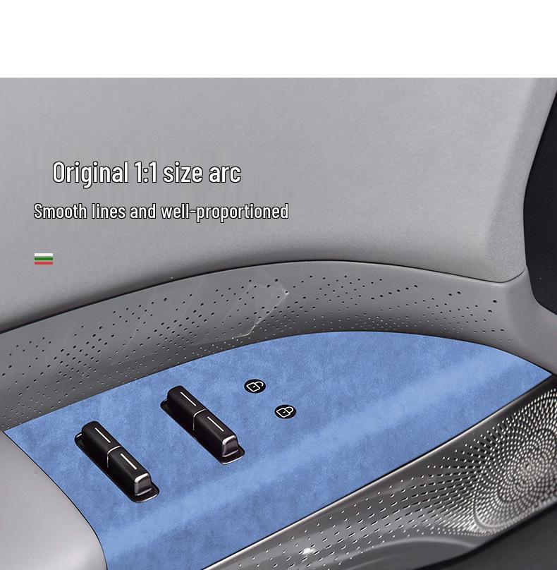 Zeekr 7X Alcantara Suede Window Panel Decorative Sticker - Car Interior Protection Accessories