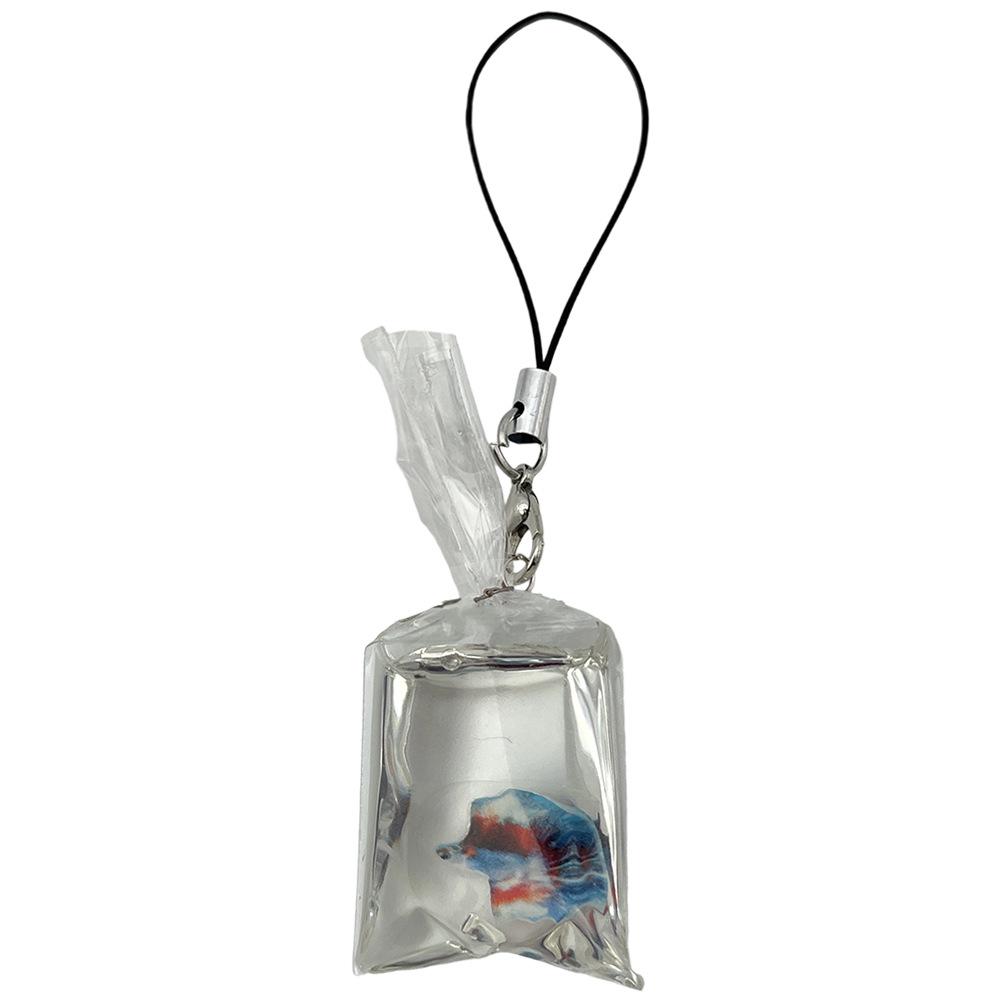Tropical Fish Resin Keychain - 3D Transparent Goldfish Pendant Decoration