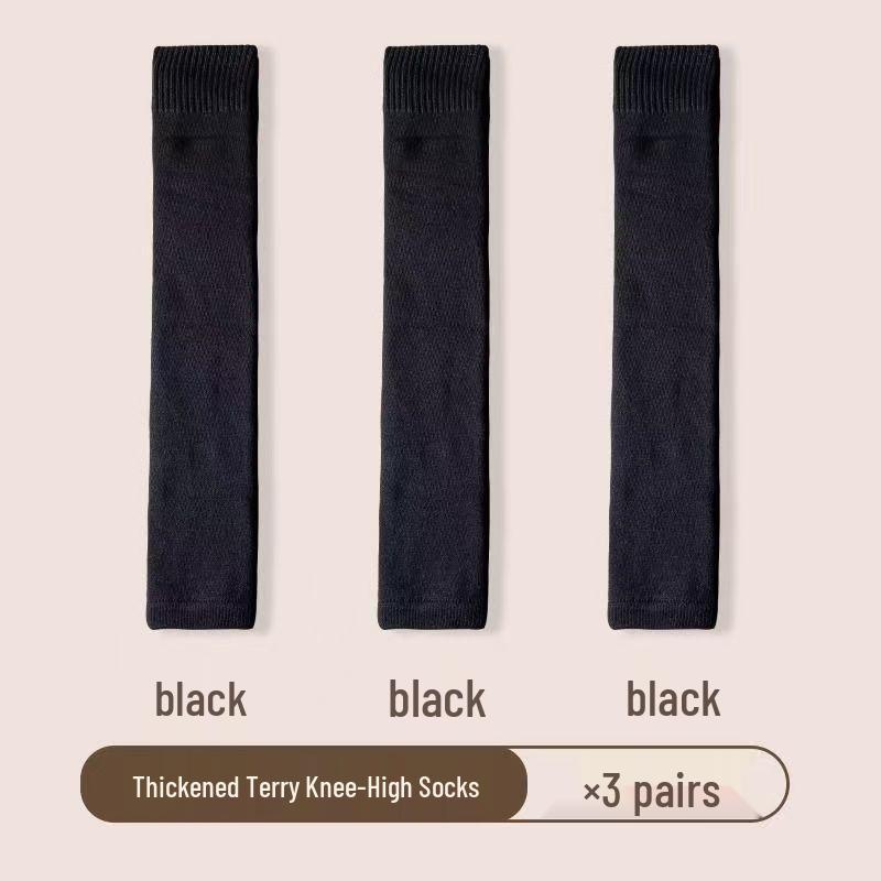 Verdickte Winter Kniehohe Stulpen und Überknie Frotteesocken