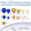 Royal Blue Gold Balloon Arch Wreath Set, Outdoor Proposal Bachelorette Party Birthday Wedding Valentine's Day Decoration