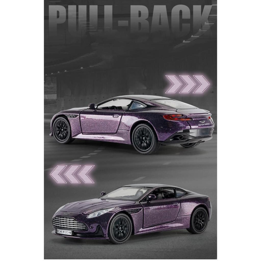 1/32 Aston Martin DB12 GT Volante Supercar Model Samochodu Ze Stopu Dźwięk i Światło Zabawka dla Dzieci Kolekcjonerskie Prezent na Urodziny