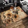 Bumblebee And Sunflower Office Rug Chair Mat, Entryway Carpet, Suitable for Front Door, Bedroom, Living Room, Desk, Holiday Gift