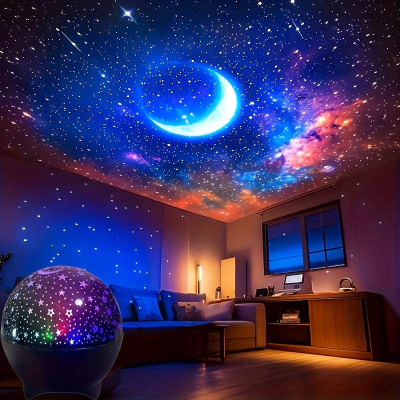 1 Pc Temu explosion starry sky dream projection light star moon atmosphere light northern lights water ripple star spin little magic ball