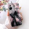 For Honor 90 Lite Case CRT-NX1 Stylish Bow Flowers Painted Cover Soft Slim Phone Case For Honor 90 Pro Honor90 Lite 90Pro Fundas