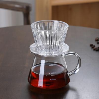 400ml Kaffeekanne zum Teilen mit abgestufter Kaffeefiltertasse Kaffeetrichter