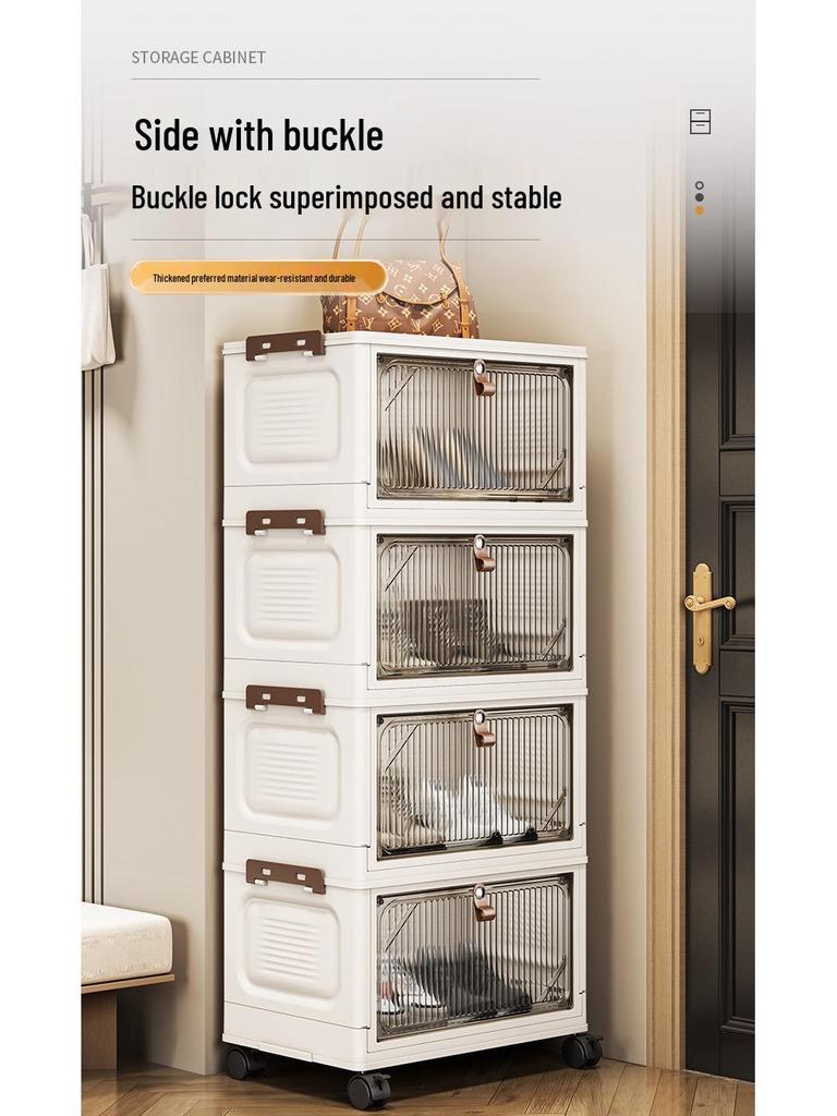 Transparent Pull-out Shoe Rack and Folding Storage Box