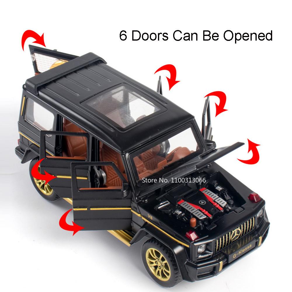 1:32 Scale G63 Alloy Diecasting Cars Toys Models With Light And Sound SUV Vehicle 6 Doors Opened Off-road Children Festival Gift