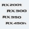 3D glänzend schwarze Buchstaben RX200t RX270 RX300 RX350 RX450h RX450hL HYBRID Emblem für LEXUS Auto Fender Trunk Rear Logo