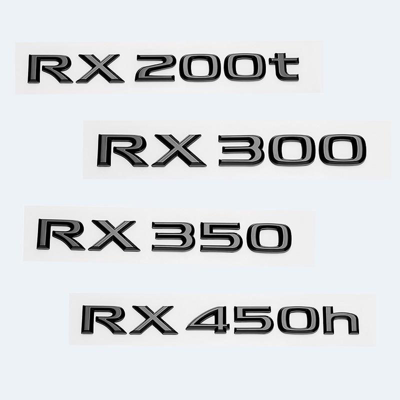 3D glänzend schwarze Buchstaben RX200t RX270 RX300 RX350 RX450h RX450hL HYBRID Emblem für LEXUS Auto Fender Trunk Rear Logo