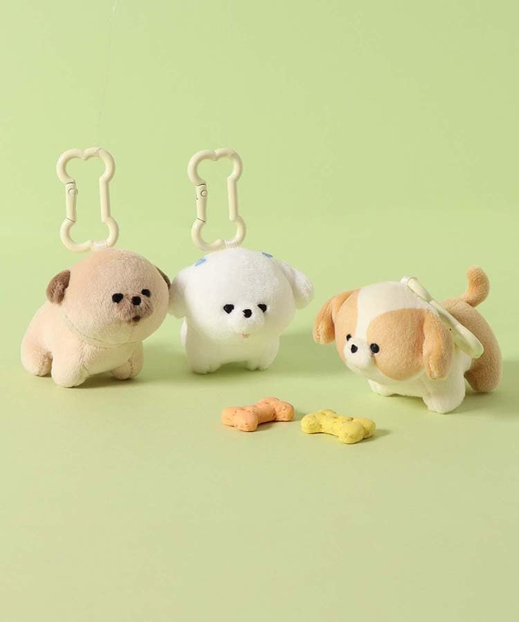 Accent Fluffy Friends Plush Mascot Dog, Maltese, Shih Tzu, Pug, Key Charm, Bag Charm (Shih Tzu)