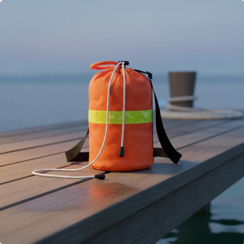 Throw Bag with rope Emergency Rescue Waterproof Material Buoyant Aquatic Line Pouch