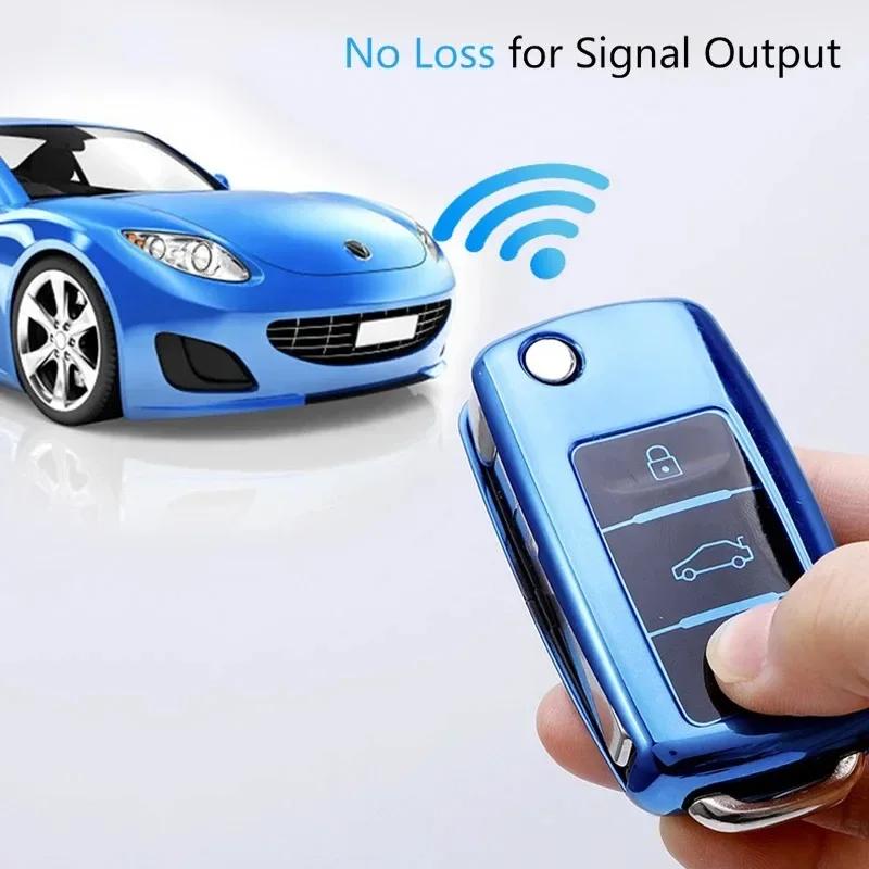 Tpu Car Key Cover Car Key Full Case Protection Key Bag For Vw Volkswagen Polo Tiguan Passat Golf Jetta Lavida Skoda Octavia