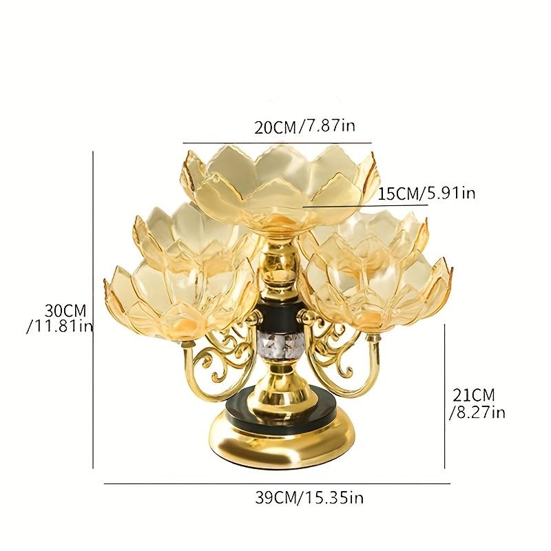 

Вращающаяся многоярусная фруктовница Пластиковая Роскошная в европейском стиле Противоскользящий поднос для фруктов для дома золотой