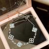 Korean Luxury Four-Leaf Clover Shell Bracelet: Adjustable Summer Bangle for Women