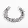 20mm Thorn Box Buckle Cuban Chain Zircon Hip Hop Men's Trendy Bracelet, Real Gold Plated