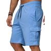 Men's Work Pants with Multiple Pockets Fitness Sports and Casual Five Quarter Pants, Plus Size Shorts