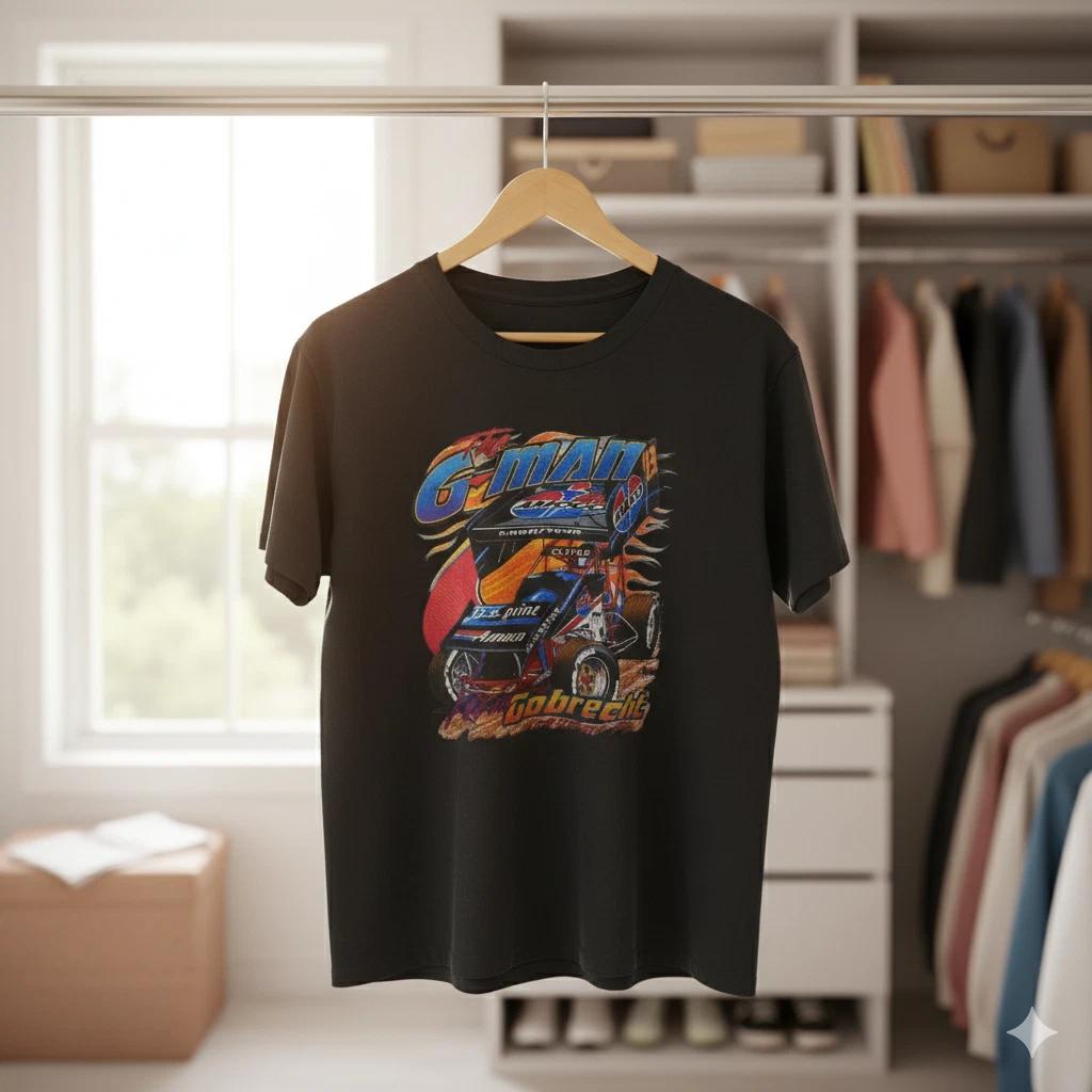 Unisex Adult Casual Graphic The G-Man Sprint Car Racing T-Shirt – K... XL