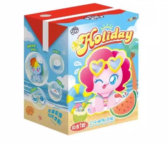 New REESEE TOYS My Little Pony Holiday Series Anime Pinkie Pie Plush Doll Bag Pendant Stuffed Collection Trendy Blind Box Gift