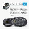 NEARDREAM Sports Stylish Amphibious Sandals for Outdoor Activities and Made of Genuine Size Men's Sandals, Hiking, Leather, Gray, 26.5cm