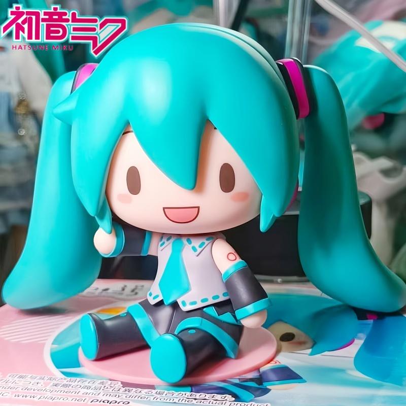 Genuine Hatsune Miku Anime Figures Q Version PVC Model Dolls Collection Action Figures DIY Emoticons Creative Decorations Present