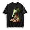 Weird Melon Creature Print Casual Short Sleeve T-Shirt Pure Cotton T-shirt