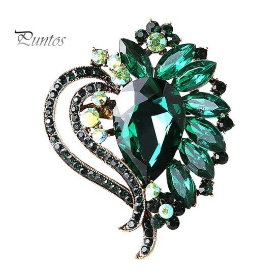 Yaratıcı Parlayan Rhinestones Cam Kakma Broş Kalp Şekli Ceket Yaka Pin Elbise Şal Şapka Eşarp Rozeti Ceket Aksesuarları