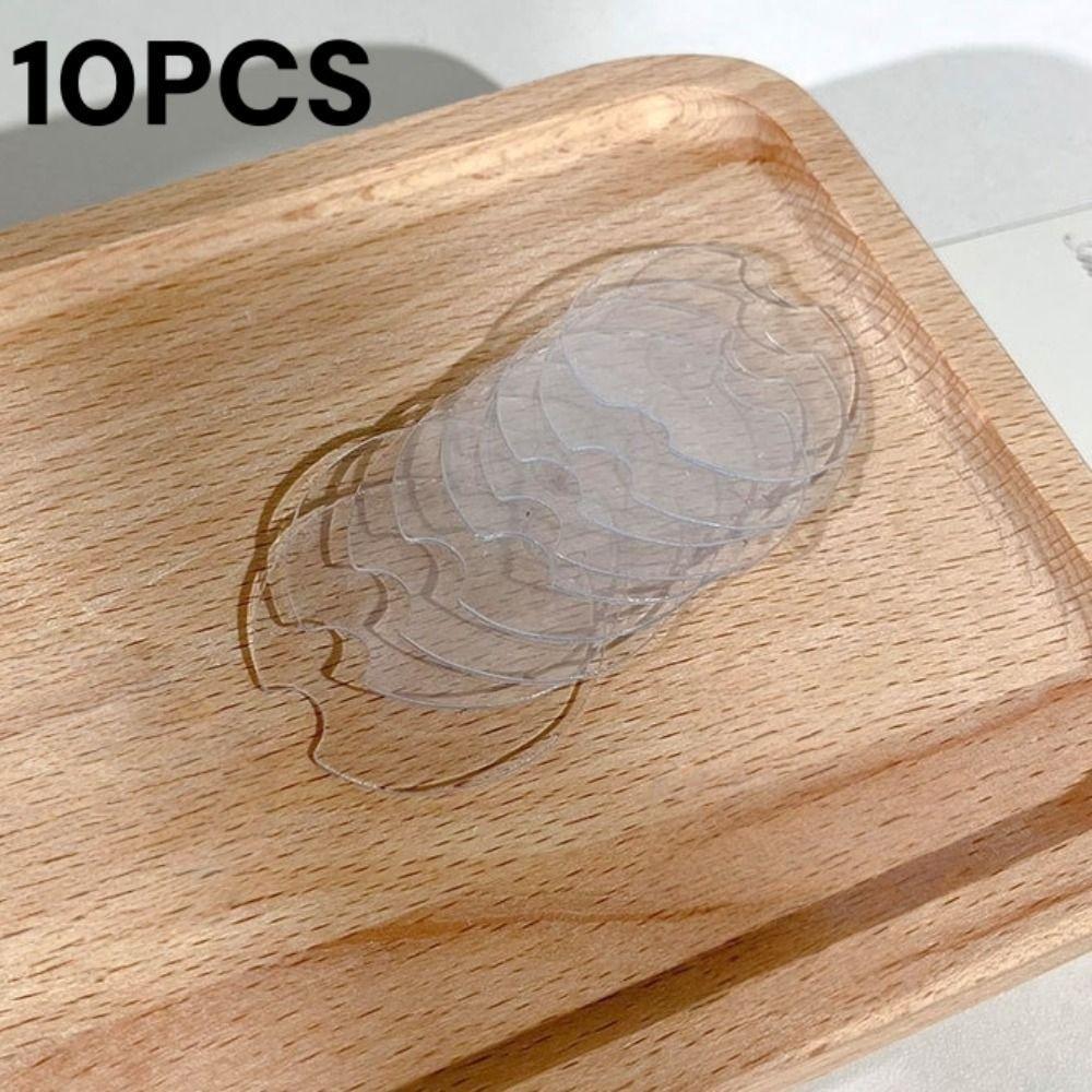 10pcs Transparent Rings Display Stand Plastic Rings Organizer Round Sheet Rings Holder Boutiqu прозрачный