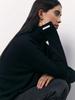 European & American Style Women's High Neck Sweater - Autumn/Winter Knitwear, Loose Fit & Cross Design