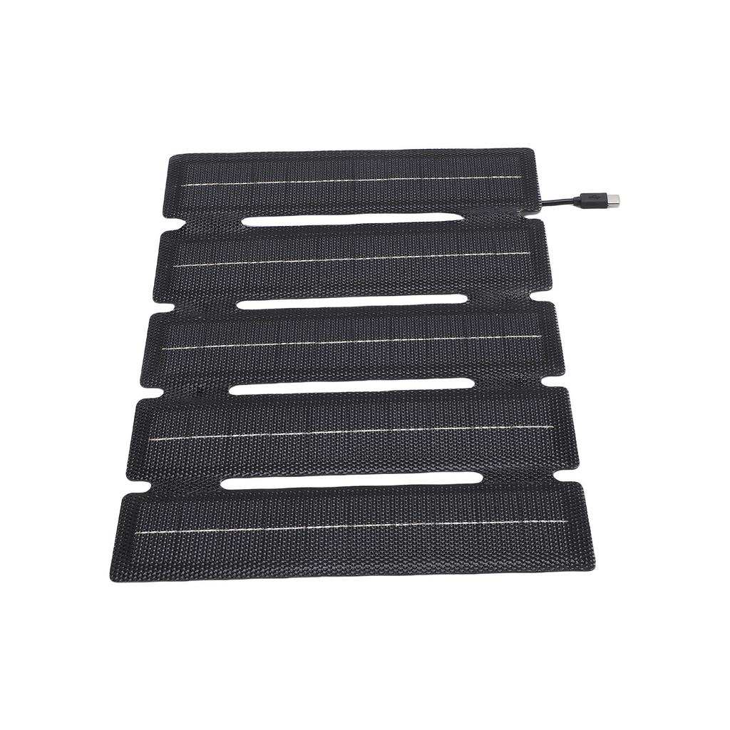 25W Solar Panel   25W ETFE Foldable Solar Panel 5 Times   Thin Monocrystalline Portable   with ETFE Laminate for Outdoor Camping, Hiki