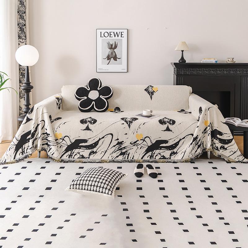 

Полотенце для дивана из синели с рисунком, универсальный универсальный чехол для дивана «Четыре сезона», высококачественное нескользящее пылезащитное покрывало для дивана, одеяло 180*130cm