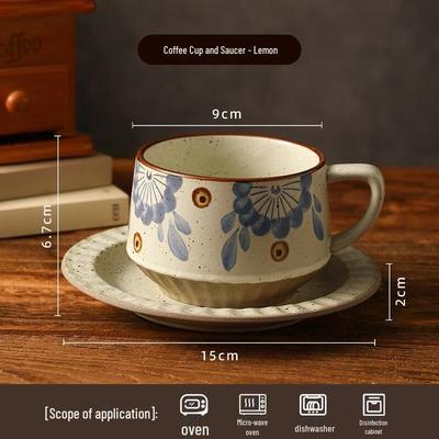 HANDUNYOU Vintage Kaffeetasse & Untertasse Set