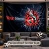 Wandbehang Wandteppich Benutzerdefinierter Name FC Köln Muster Personalisiert Bedruckter Stoff Wanddekoration