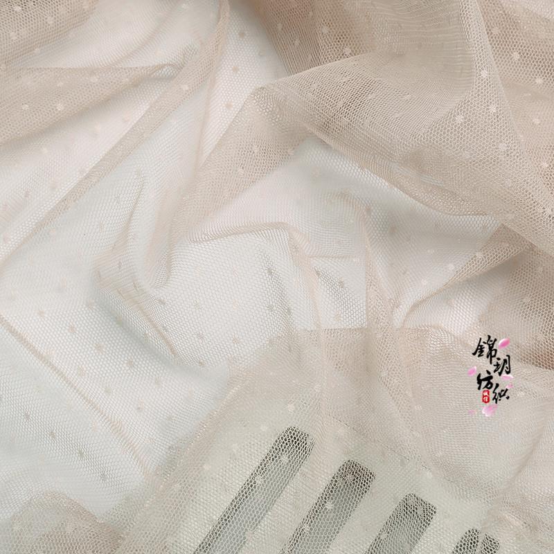 Ύφασμα Φόρεμα Μόδας Γυναικείο Δαντελωτό Δίχτυ με Πουά