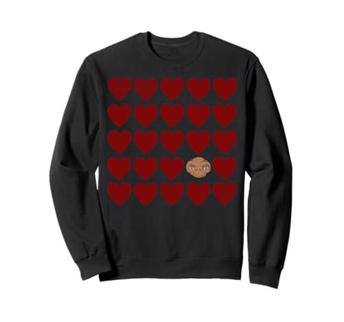 E.T. Valentine Red Heart Grid Headshot Sweatshirt