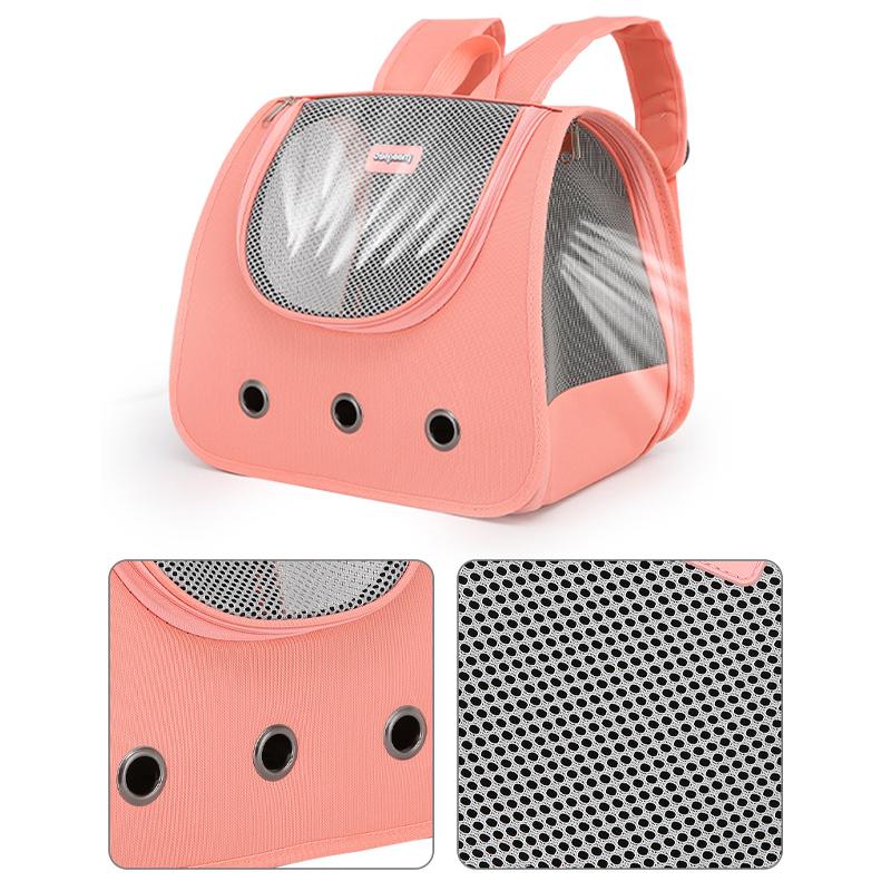 Cat Backpack Supplies Foldable Portable Breathable Double Shoulder Cat Bag Foldable Puppy Backpack Fashionable and Pet Bag