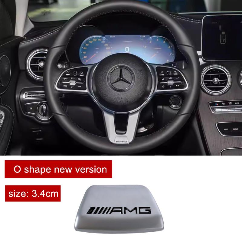 GOX3   Car Emblem Steering Wheel Sticker Decoration For Mercedes Benz AMG Smart Maybach W204 GLC CLA W205 W203 Interior Mouldings GE538