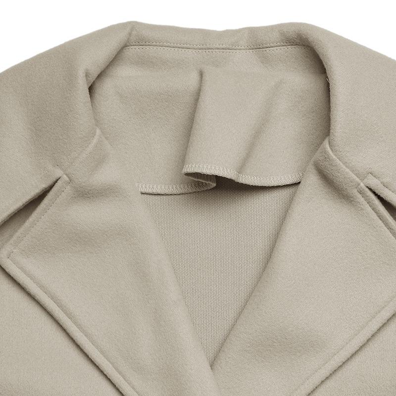 YYFS Damenmode, lässig, einfarbig, Herbst-Winter, langärmelig, POLO-Ausschnitt, Jacken und Mäntel