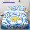 Leicester City FC  Pattern Bedding Quilt Set  Home Decoration  Gift (1 * Duvet Cover + 2 * Pillowcase  Without Core)