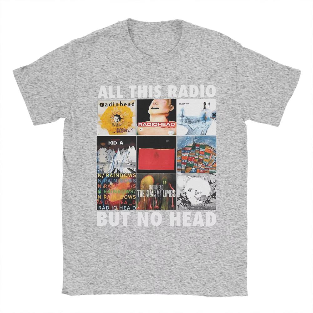 All This Radio But No Head Radiohead Rockband T-Shirt Sommer Reine Baumwolle T-Shirts für Herren Damen Kurzarm Lustige Oberteile