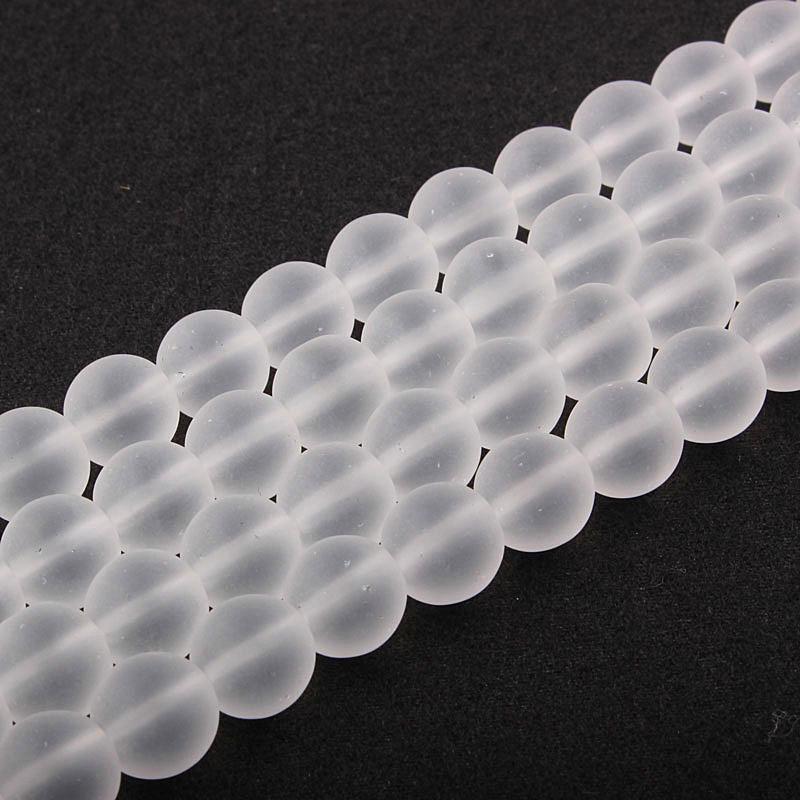Coni Matte White Frosted Glass Imitation Crystal Beads for DIY Jewelry Accessories White Frosted Glass Imitation Crystal