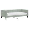VidaXL Daybed with Mattress Light Grey 90x190 Cm Velvet 3196680