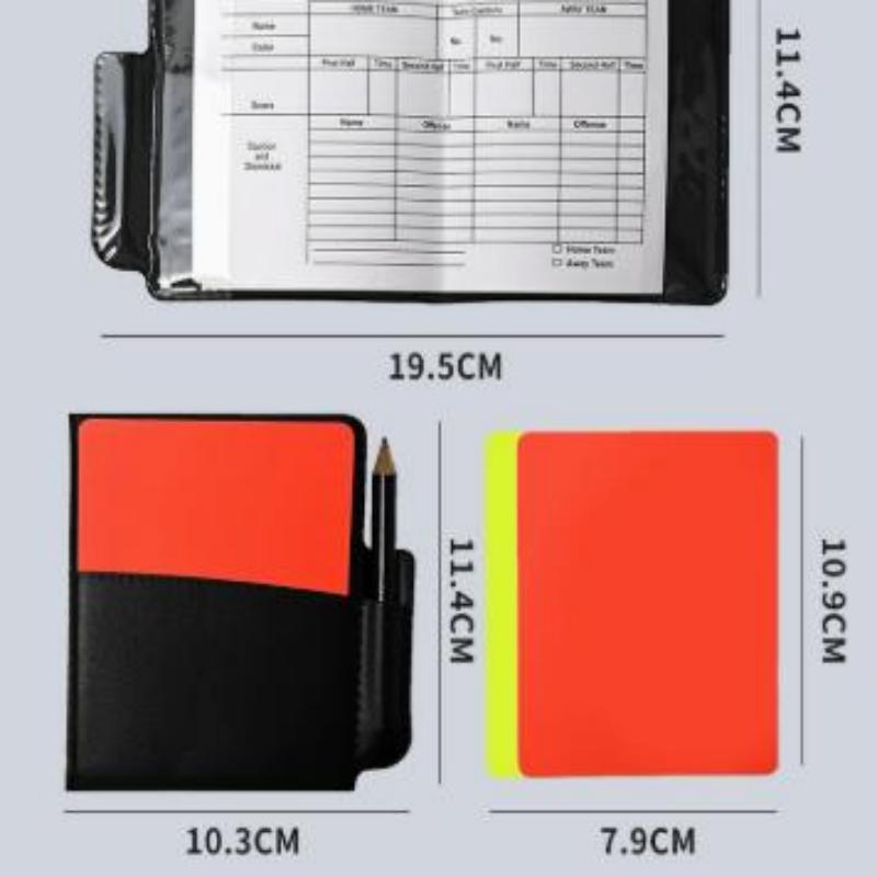 

Soccer Referee Red Yellow Cards Set with PU Wallet Football Match Referee Tool red yellow card+wallet