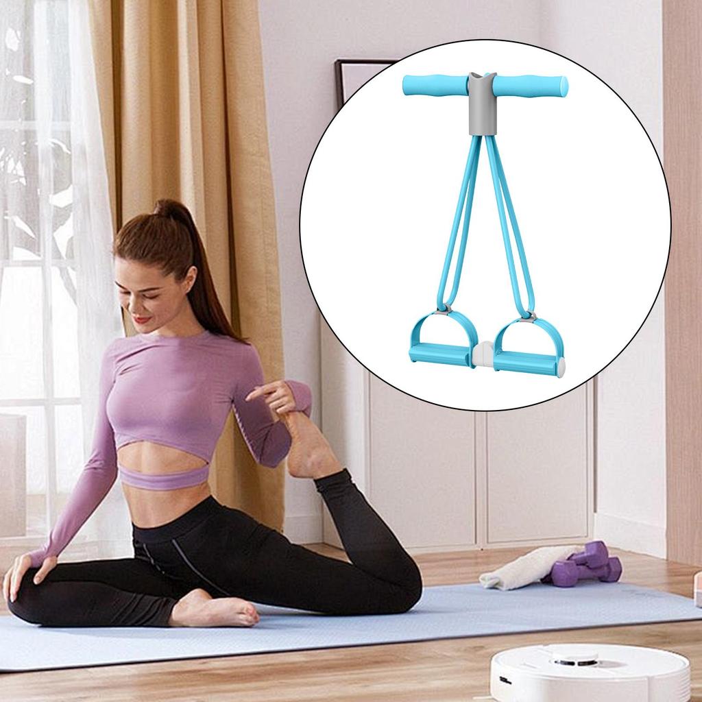 Pedal Puller Stretch Bands 4 Tube Tension Rope Workout Equipment Sit Up For Stretching Training Slimming Gym Abdomen Women Leg