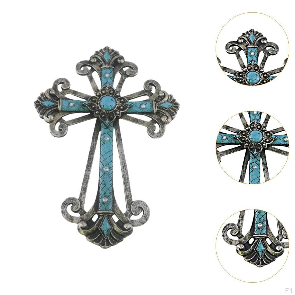 Crucifix Cross Figurine Artistic Versatile Hanging Part Wall Decor Decorative Statue