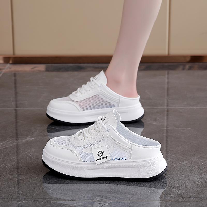New Hollowed-out Breathable Thick-soled Height-increasing Casual Slippers Sandals and Board Shoes