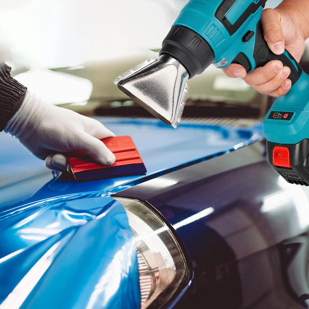 Cordless Hot Air Gun W/ Nozzle For 18V Battery Industrial Home Dryer Power Tool