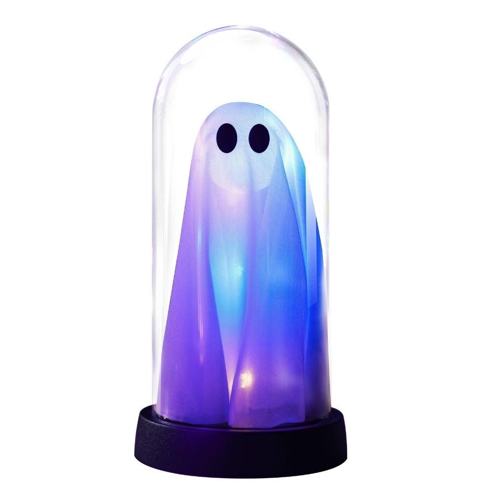 Halloween Light Up Specter Warm White Light Cloche Specter Lamp Desktop Lighting  Spooky Room Decor